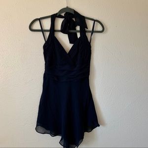 BCBG sleeveles silk top